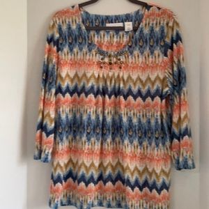 Alfred Dunner multi colored top.